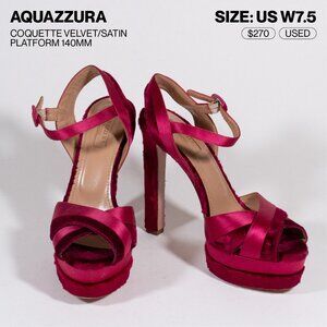 Aquazurra Coquette Velvet/Satin - US W7.5